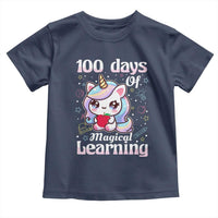 100th Day Of School Unicorn Girls Toddler T Shirt Magical Learning