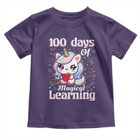 100th Day Of School Unicorn Girls Toddler T Shirt Magical Learning