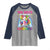 100 Days Of School Raglan Shirt Rainbow Dabbing Unicorn Magic Learning Girls Gift
