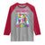 100 Days Of School Raglan Shirt Rainbow Dabbing Unicorn Magic Learning Girls Gift