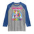 100 Days Of School Raglan Shirt Rainbow Dabbing Unicorn Magic Learning Girls Gift