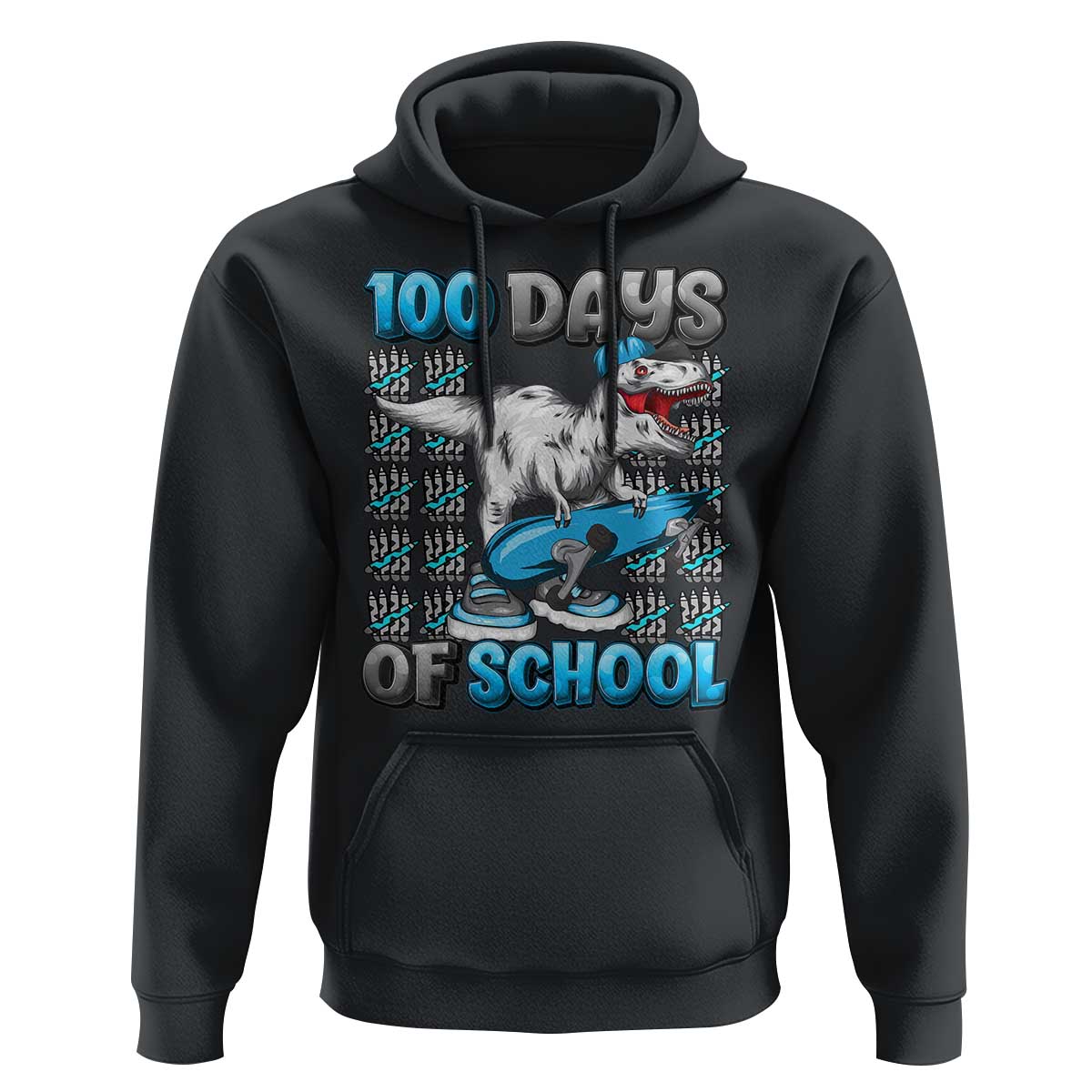 100 Days of School 100th Day Dinosaur Hoodie