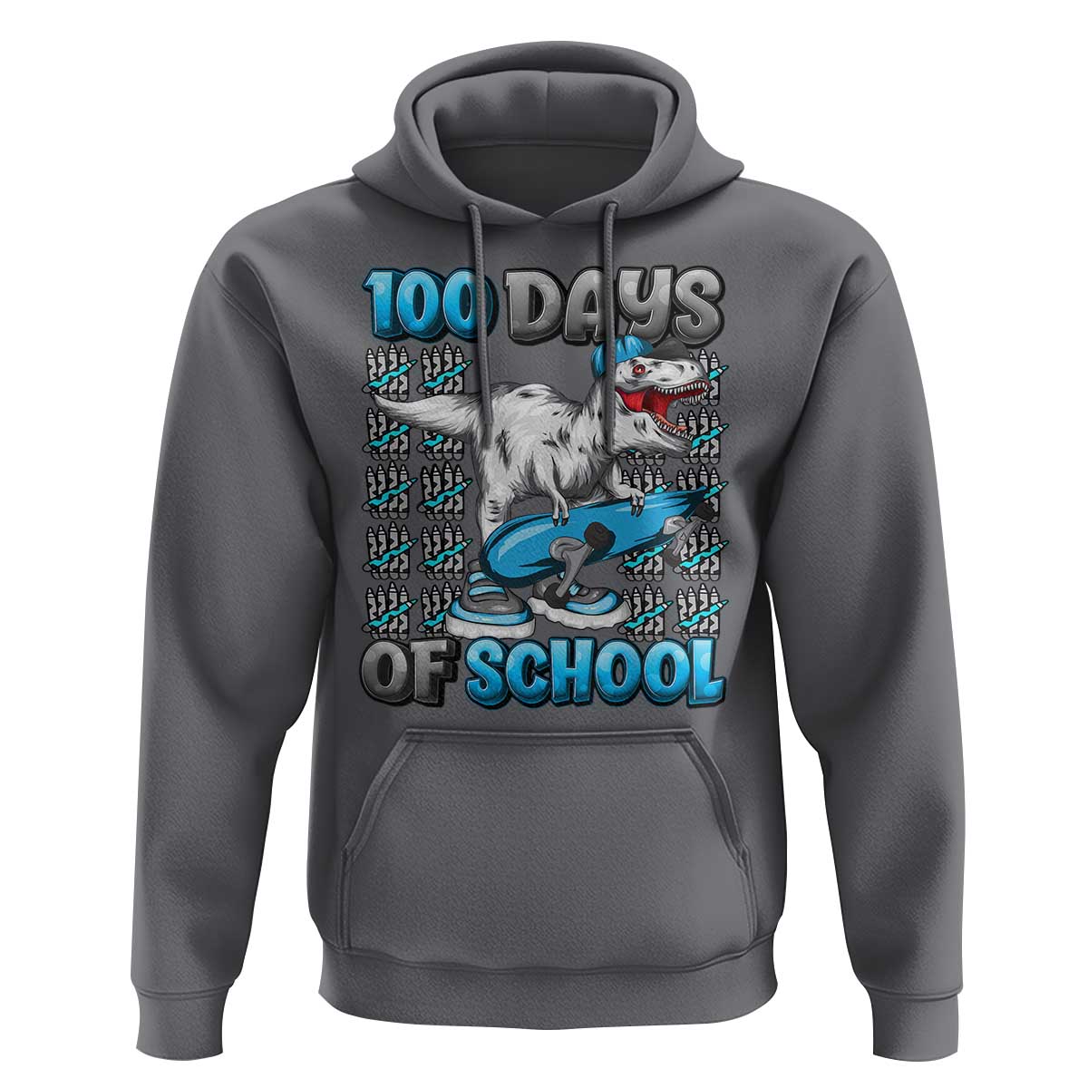 100 Days of School 100th Day Dinosaur Hoodie