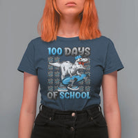 100 Days of School 100th Day Dinosaur T Shirt For Women - Wonder Print Shop