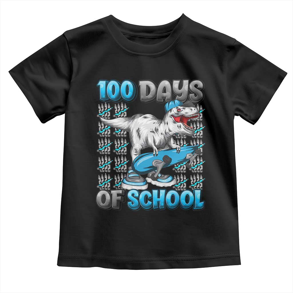 100 Days of School 100th Day Dinosaur Toddler T Shirt