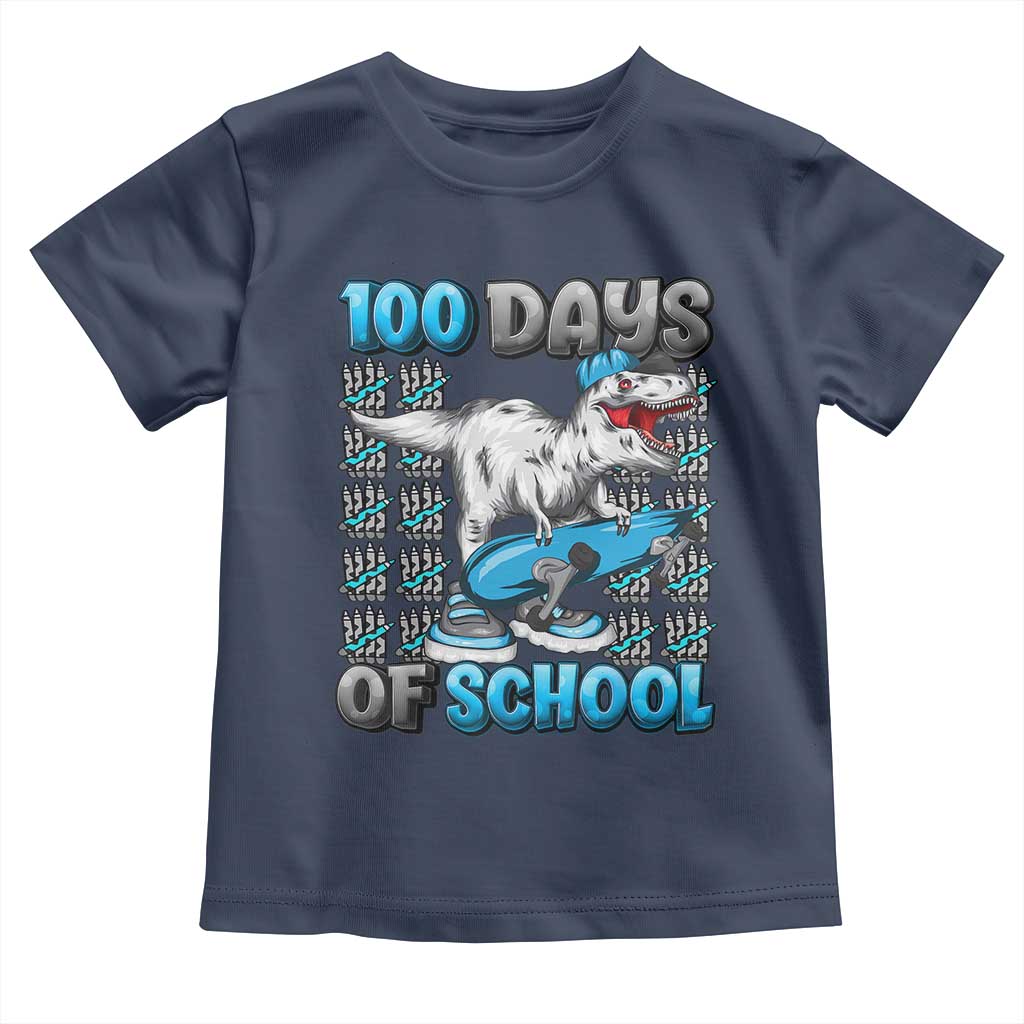 100 Days of School 100th Day Dinosaur Toddler T Shirt