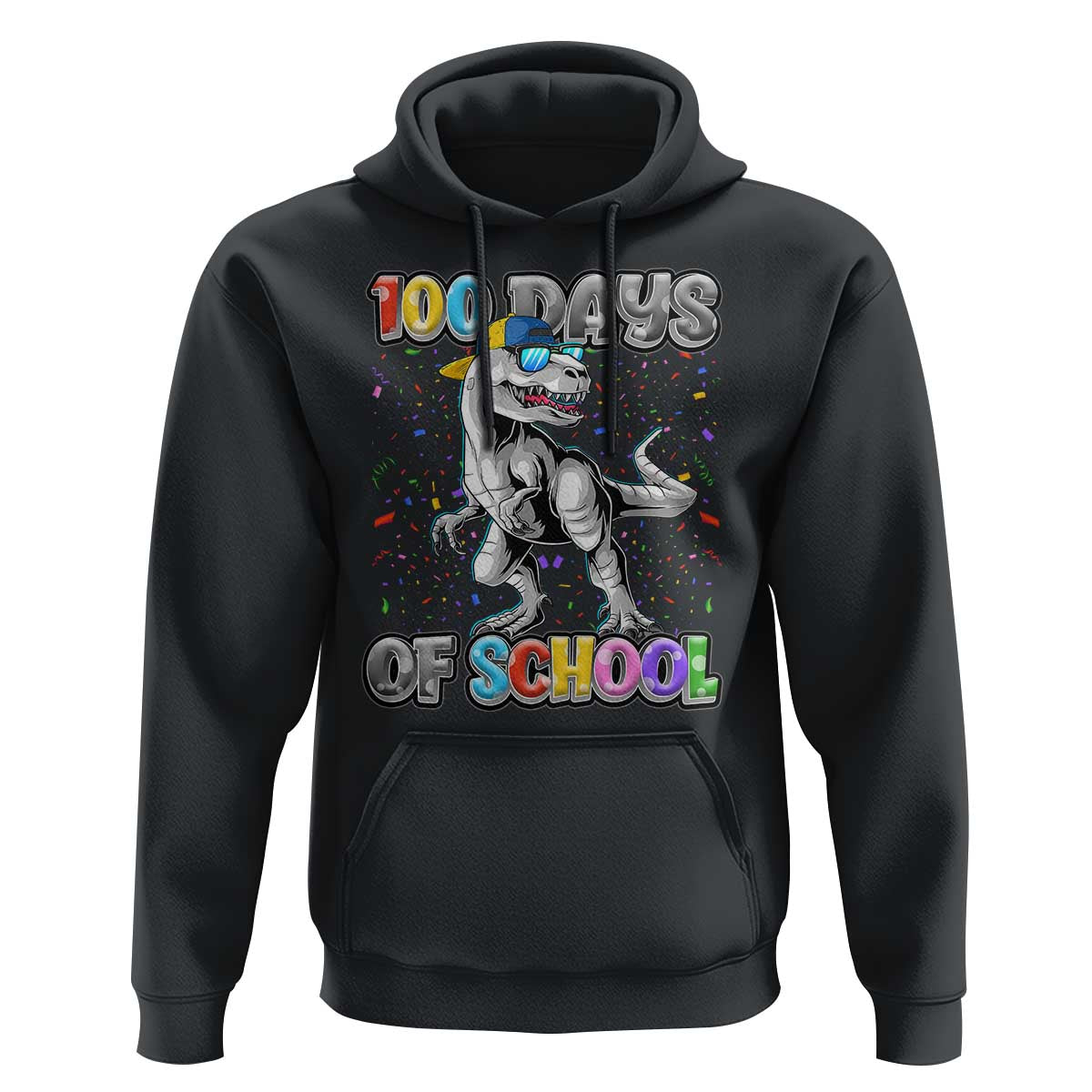 100 Days Of School Hoodie Funny Cool Dinosaur Trex 100 Days Smarter