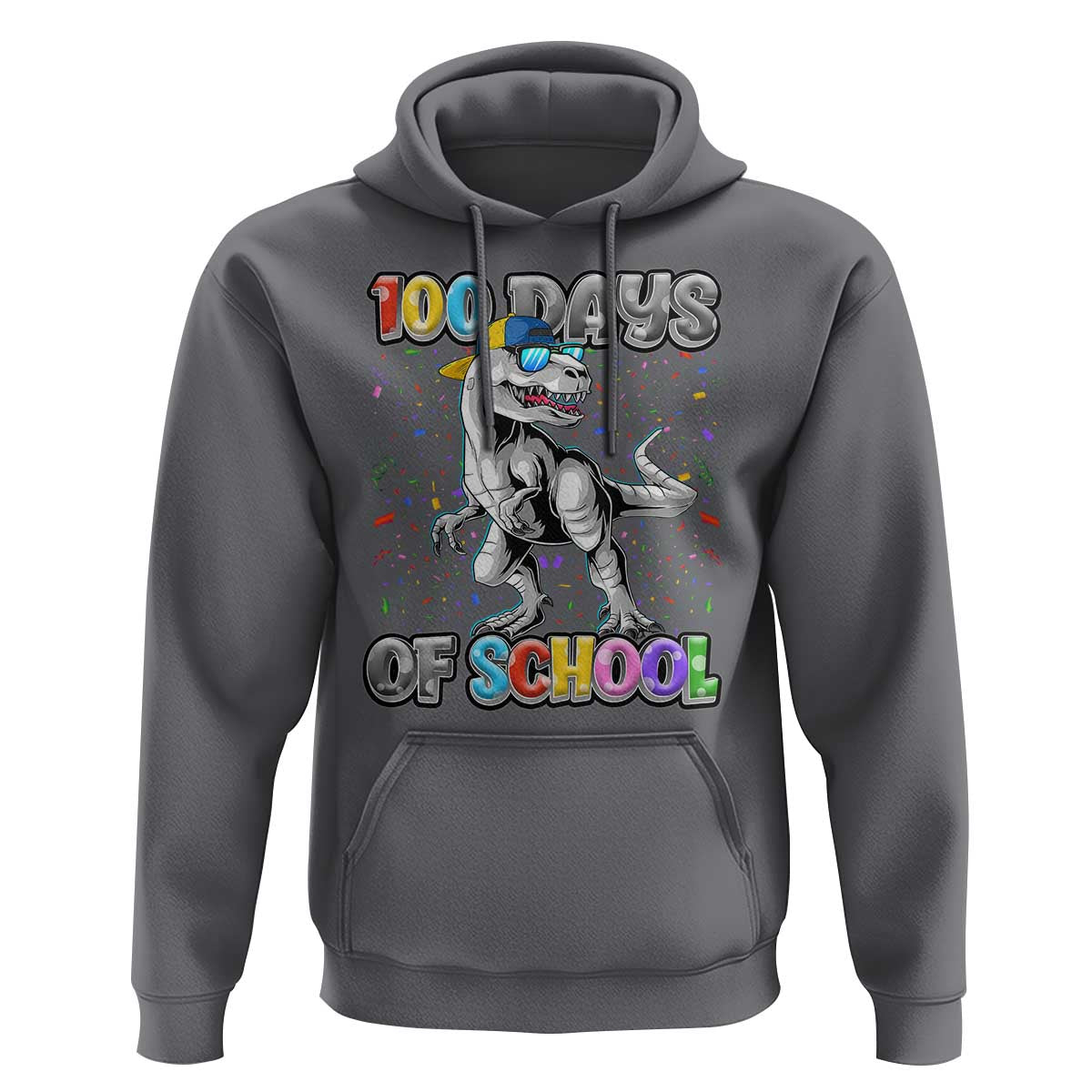 100 Days Of School Hoodie Funny Cool Dinosaur Trex 100 Days Smarter