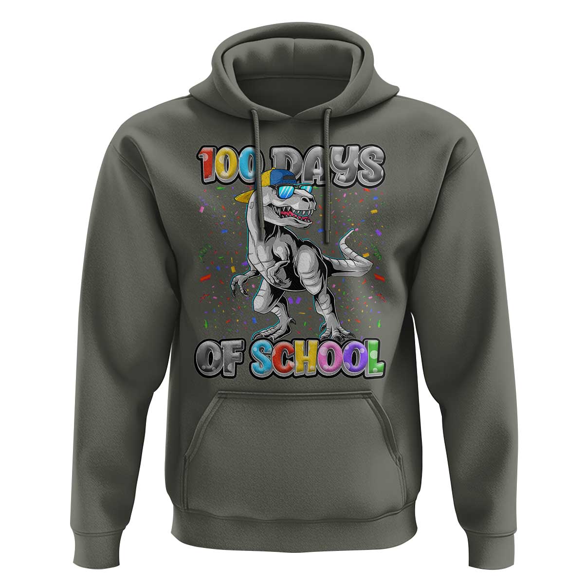 100 Days Of School Hoodie Funny Cool Dinosaur Trex 100 Days Smarter