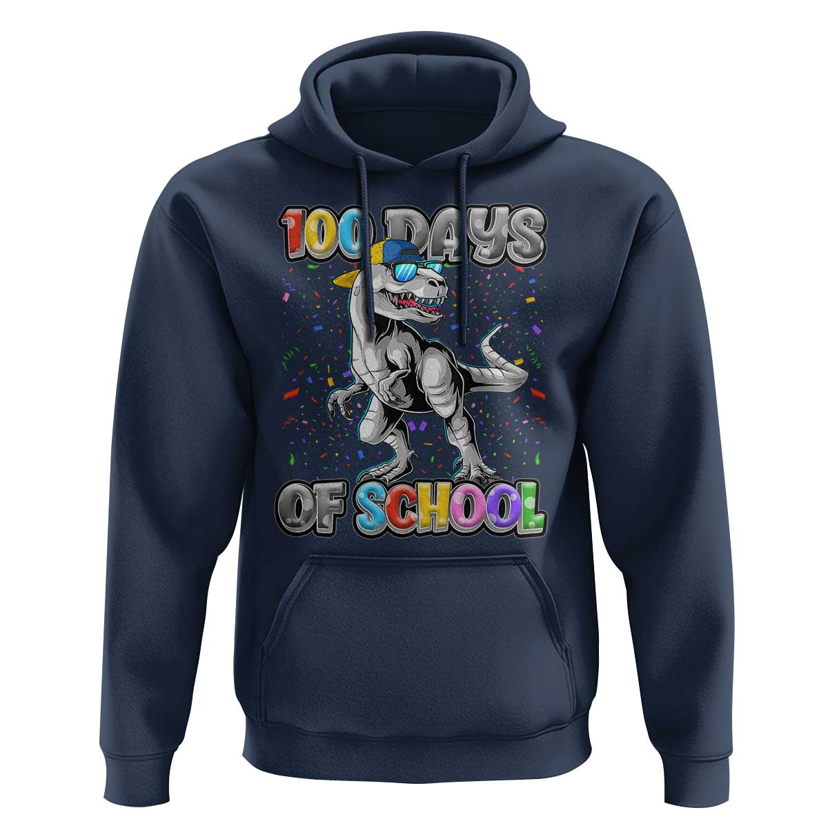 100 Days Of School Hoodie Funny Cool Dinosaur Trex 100 Days Smarter