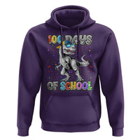 100 Days Of School Hoodie Funny Cool Dinosaur Trex 100 Days Smarter