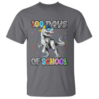 100 Days Of School T Shirt Funny Cool Dinosaur Trex 100 Days Smarter - Wonder Print Shop