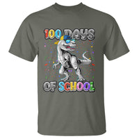 100 Days Of School T Shirt Funny Cool Dinosaur Trex 100 Days Smarter - Wonder Print Shop