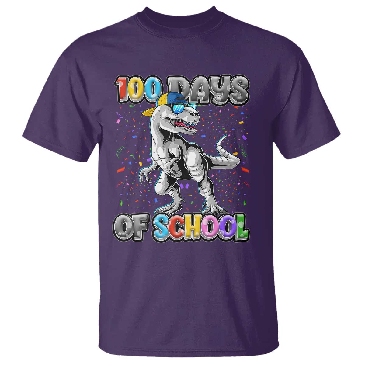 100 Days Of School T Shirt Funny Cool Dinosaur Trex 100 Days Smarter - Wonder Print Shop