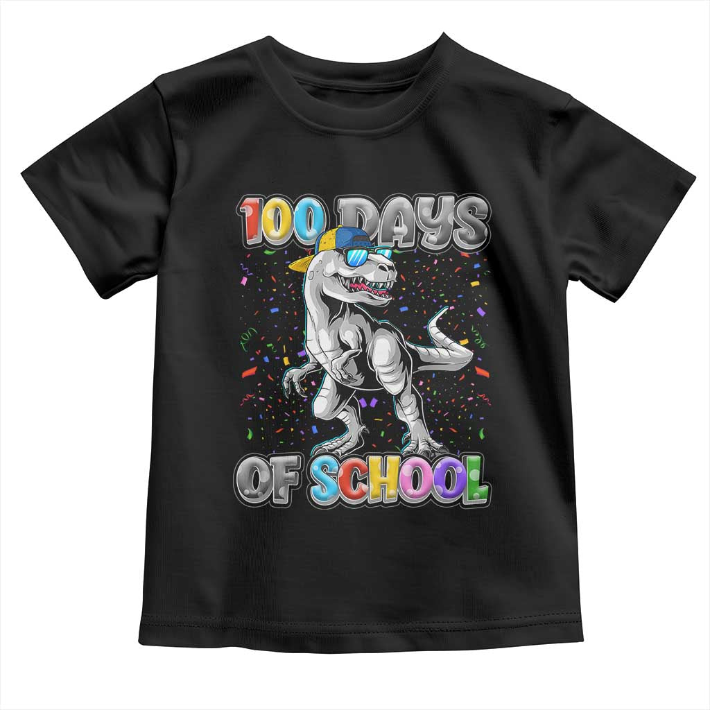 100 Days Of School Toddler T Shirt Funny Cool Dinosaur Trex 100 Days Smarter