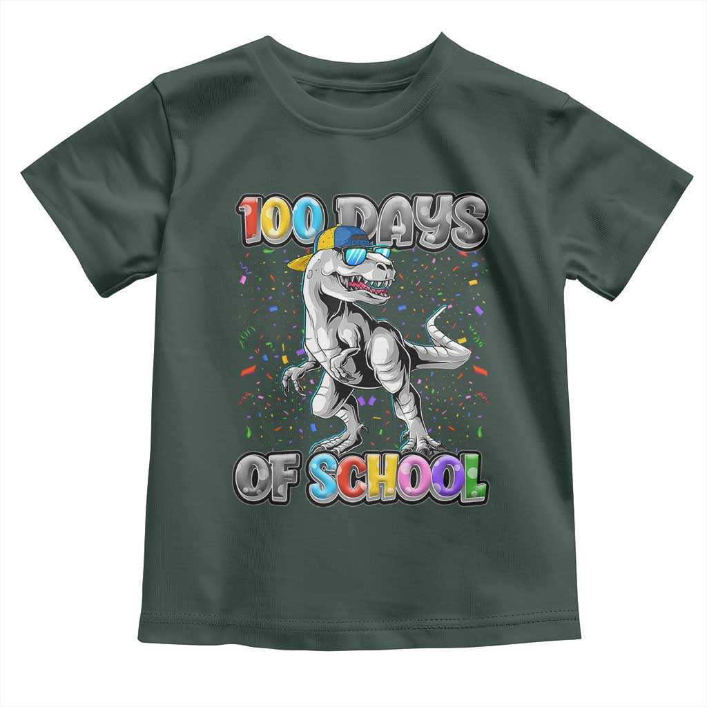100 Days Of School Toddler T Shirt Funny Cool Dinosaur Trex 100 Days Smarter