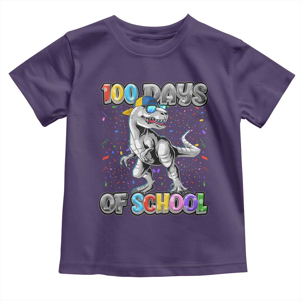 100 Days Of School Toddler T Shirt Funny Cool Dinosaur Trex 100 Days Smarter