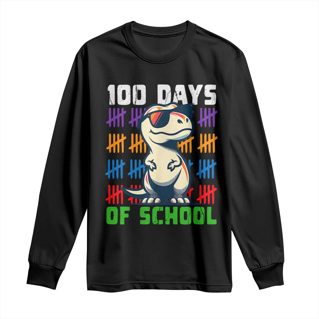 100 Days of School 100th Day Dino Long Sleeve Shirt