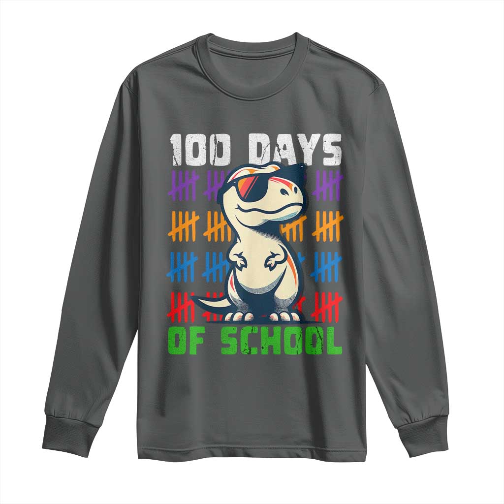 100 Days of School 100th Day Dino Long Sleeve Shirt