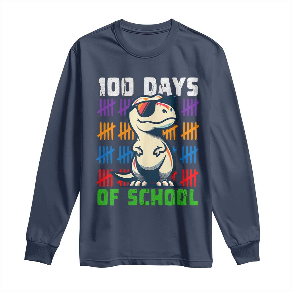 100 Days of School 100th Day Dino Long Sleeve Shirt