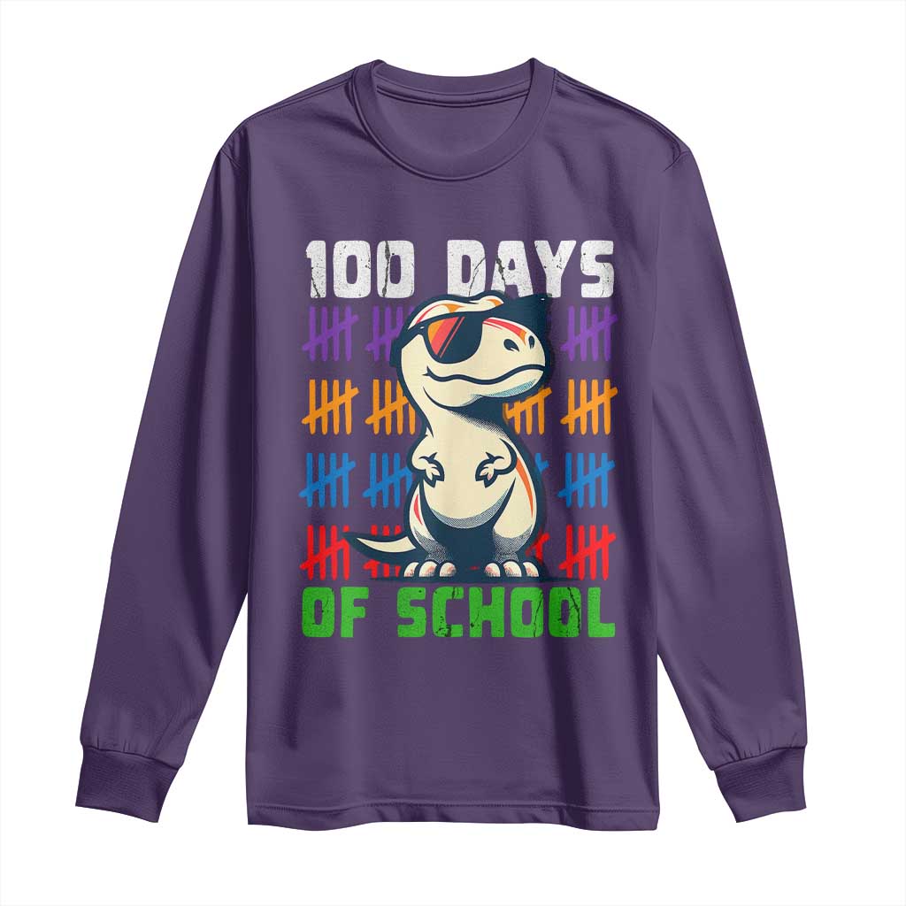 100 Days of School 100th Day Dino Long Sleeve Shirt