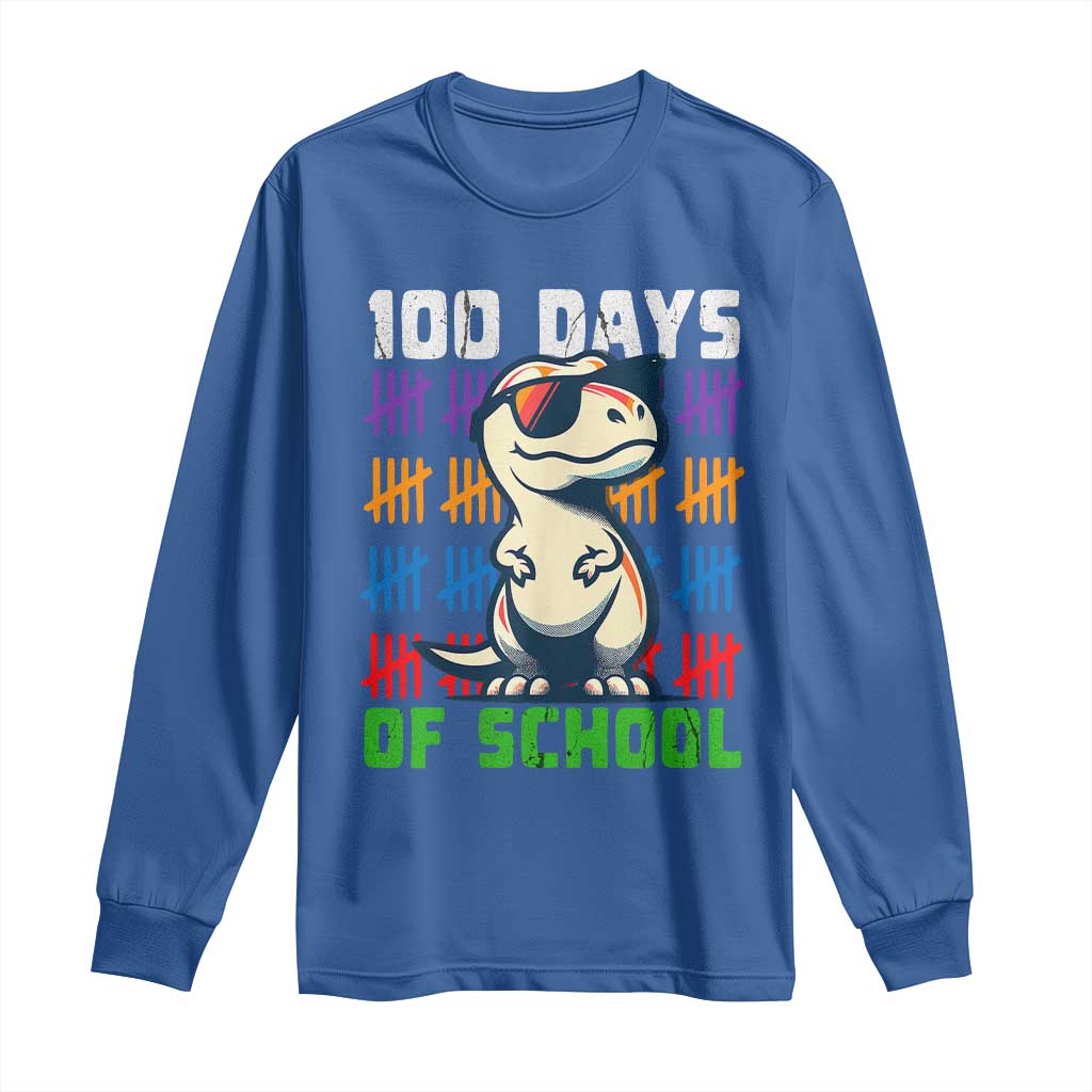 100 Days of School 100th Day Dino Long Sleeve Shirt