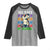 100 Days of School 100th Day Dino Raglan Shirt