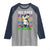 100 Days of School 100th Day Dino Raglan Shirt