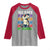100 Days of School 100th Day Dino Raglan Shirt