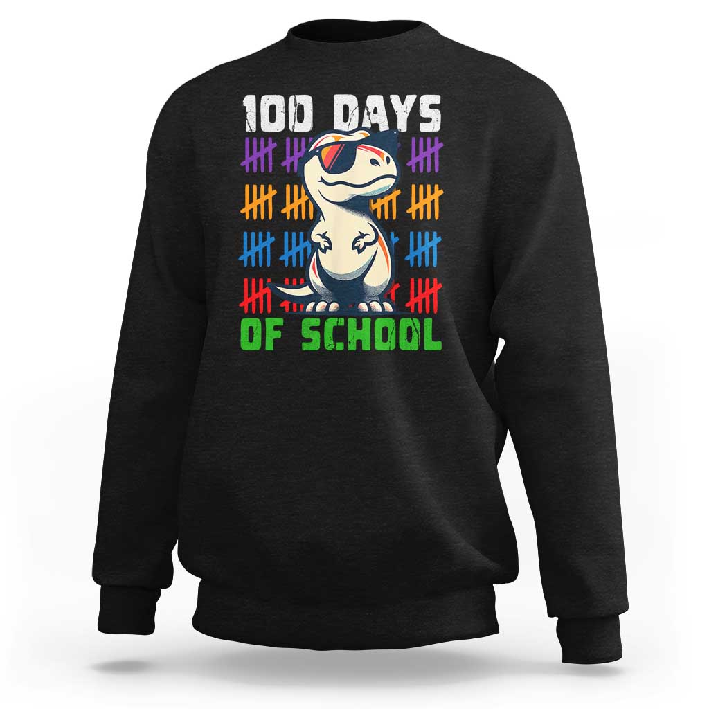 100 Days of School 100th Day Dino Sweatshirt - Wonder Print Shop