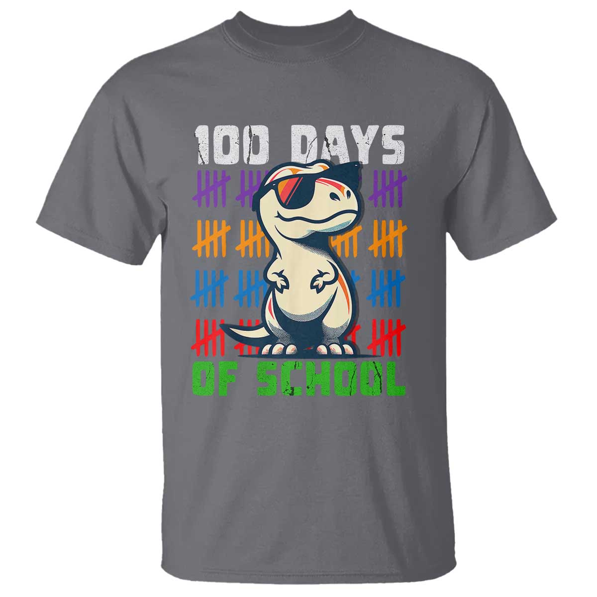 100 Days of School 100th Day Dino T Shirt - Wonder Print Shop