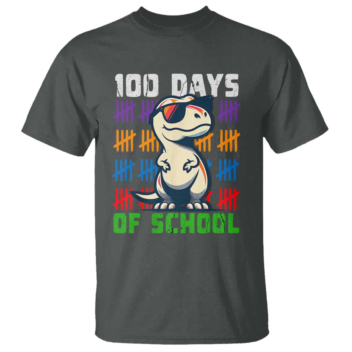100 Days of School 100th Day Dino T Shirt - Wonder Print Shop