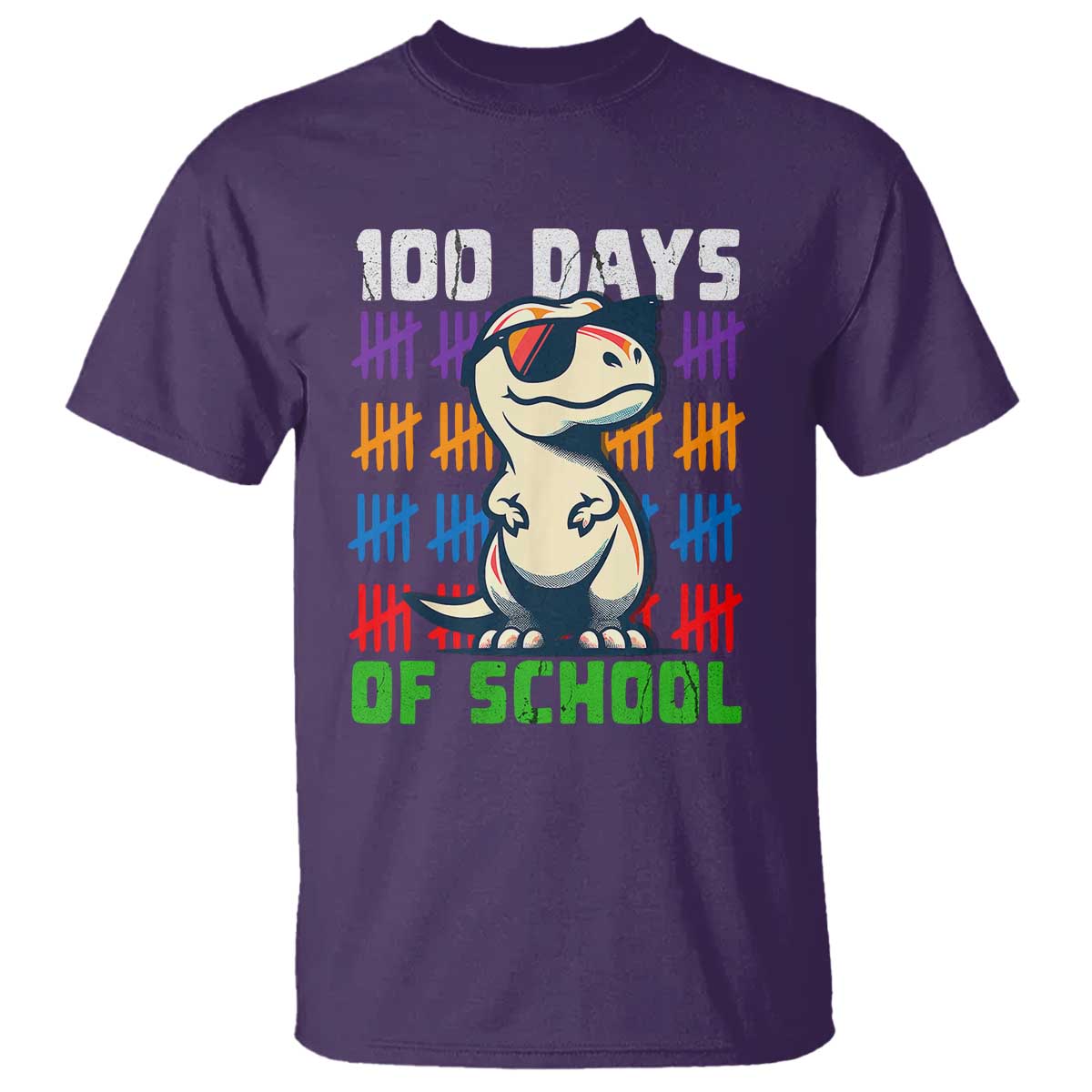 100 Days of School 100th Day Dino T Shirt - Wonder Print Shop