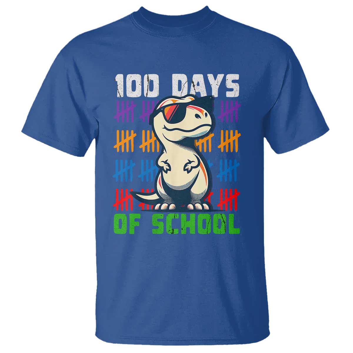 100 Days of School 100th Day Dino T Shirt - Wonder Print Shop