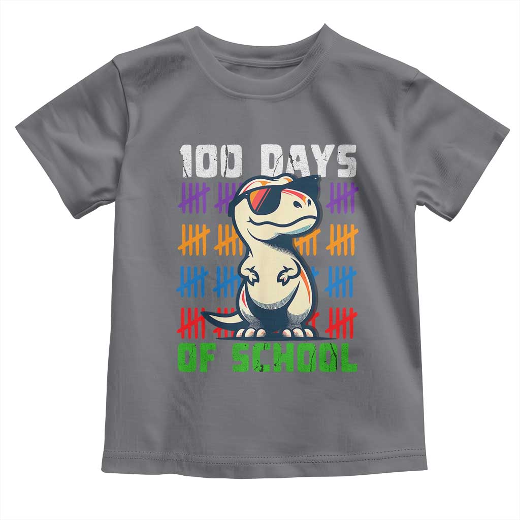 100 Days of School 100th Day Dino Toddler T Shirt