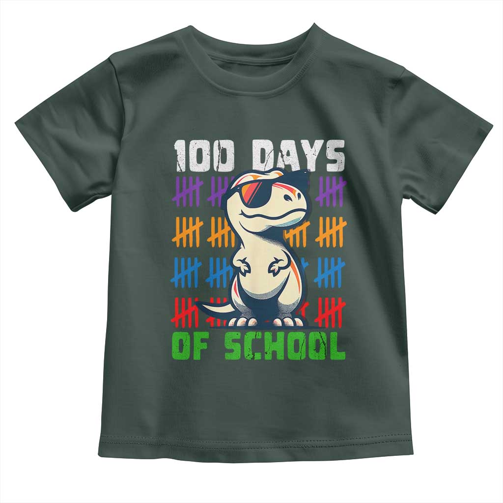 100 Days of School 100th Day Dino Toddler T Shirt