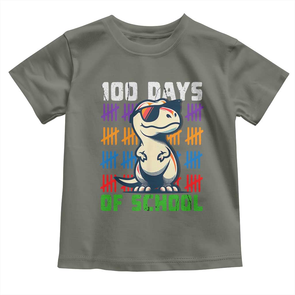 100 Days of School 100th Day Dino Toddler T Shirt