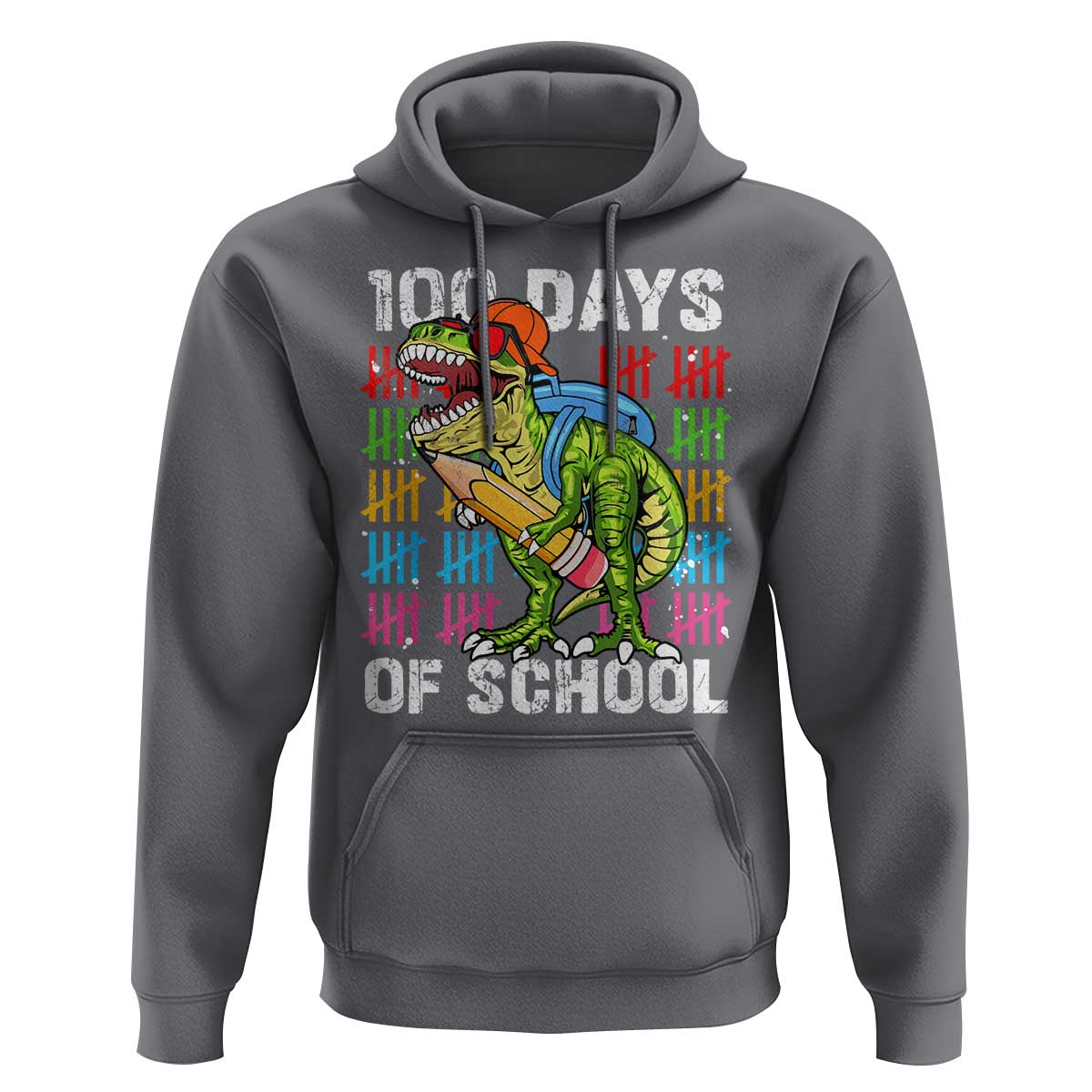 100th Day Of School Hoodie 100 Days Dino Dinosaur
