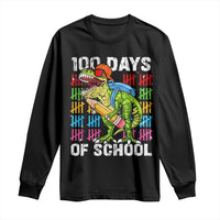 100th Day Of School Long Sleeve Shirt 100 Days Dino Dinosaur