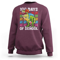 100th Day Of School Sweatshirt 100 Days Dino Dinosaur