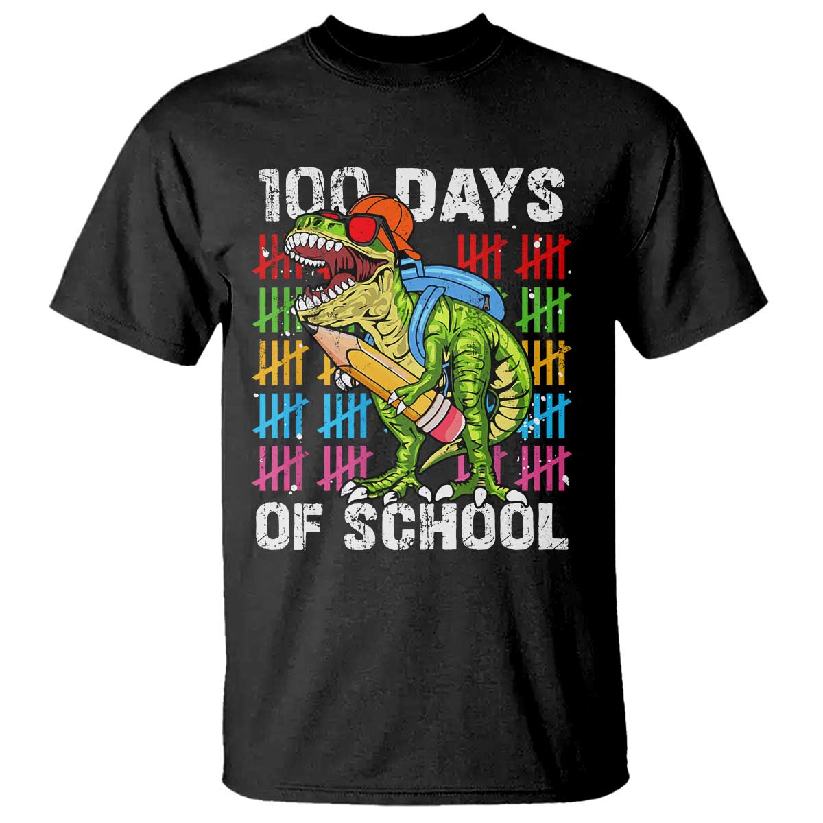 100th Day Of School T Shirt 100 Days Dino Dinosaur