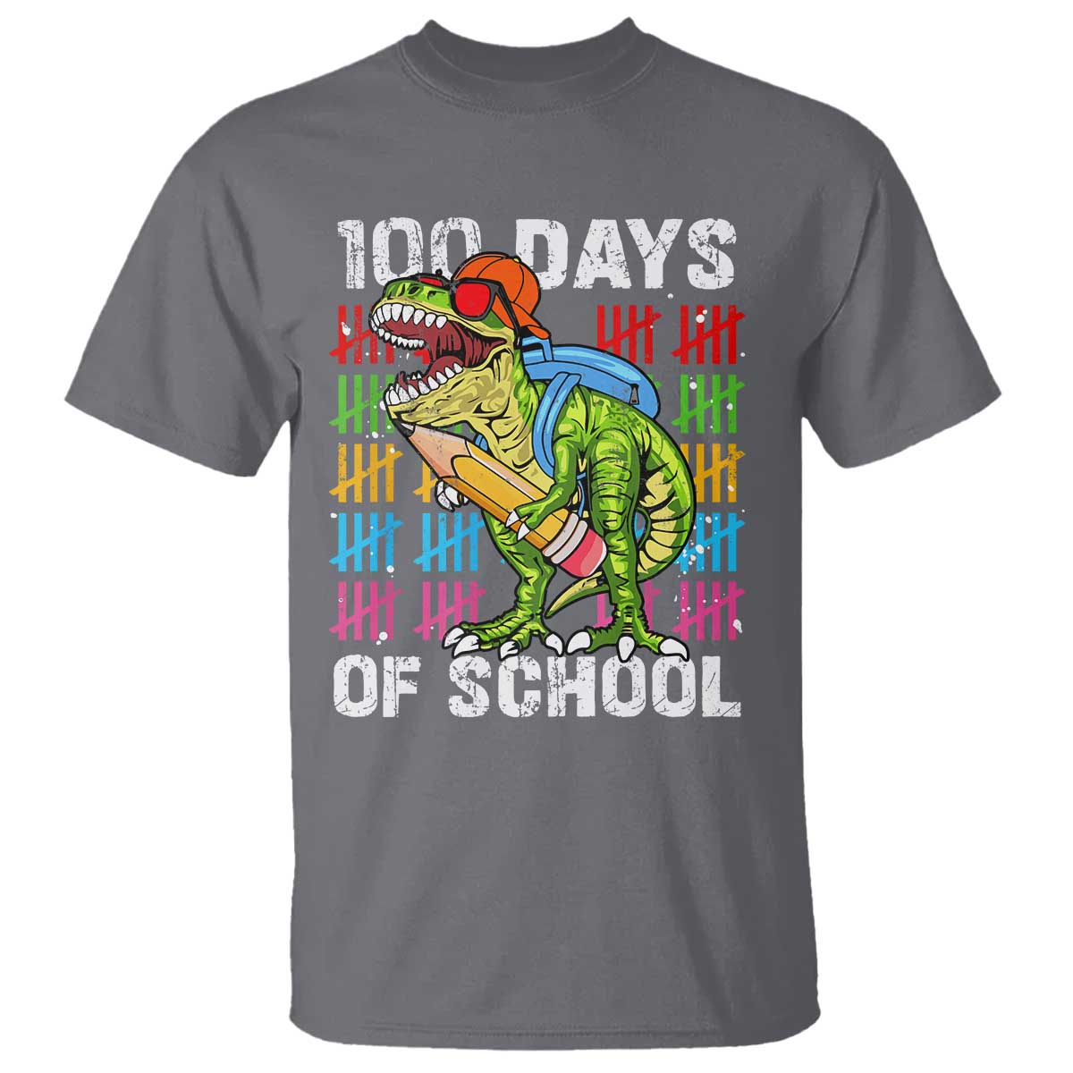 100th Day Of School T Shirt 100 Days Dino Dinosaur