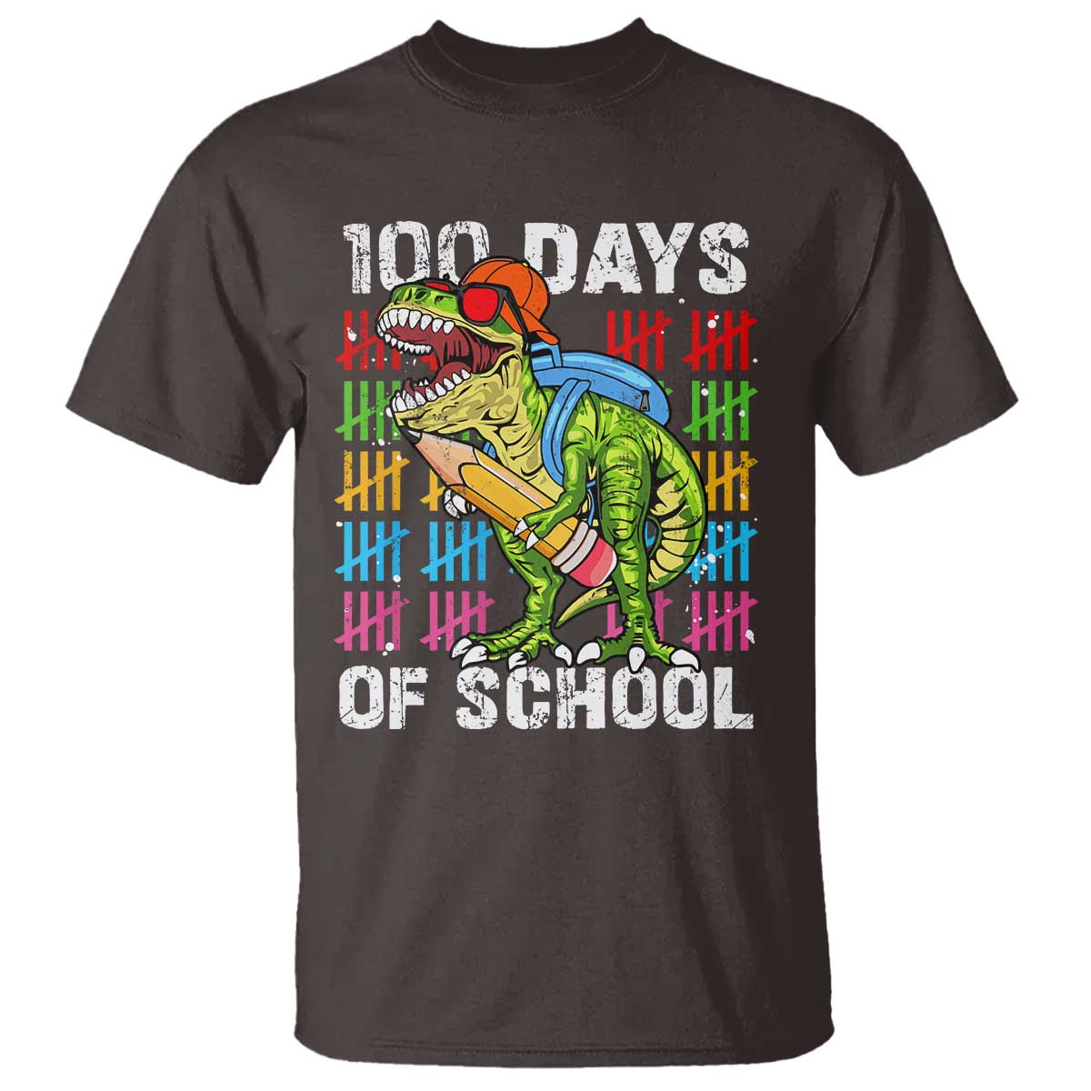100th Day Of School T Shirt 100 Days Dino Dinosaur