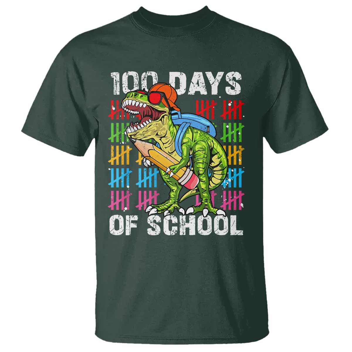 100th Day Of School T Shirt 100 Days Dino Dinosaur