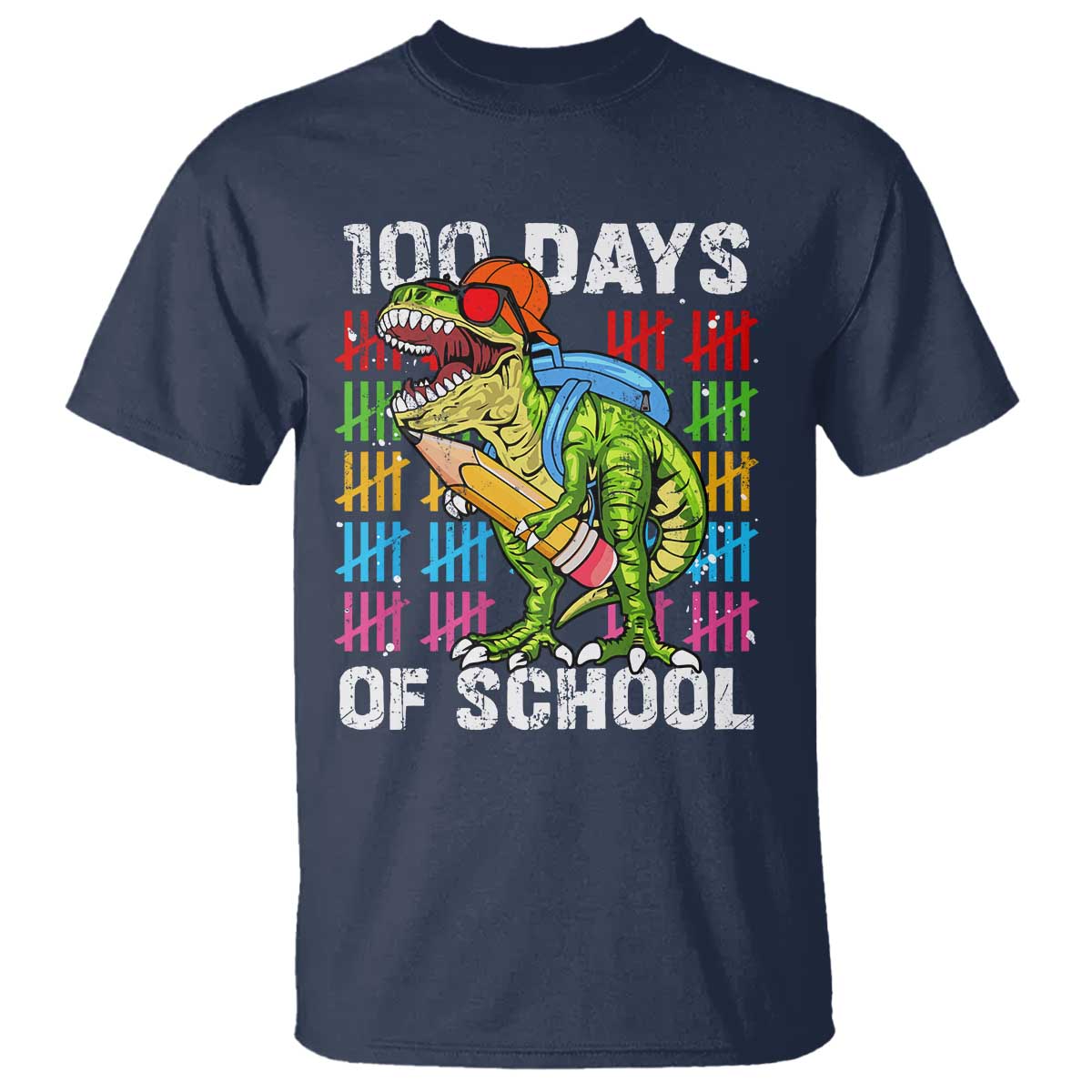 100th Day Of School T Shirt 100 Days Dino Dinosaur