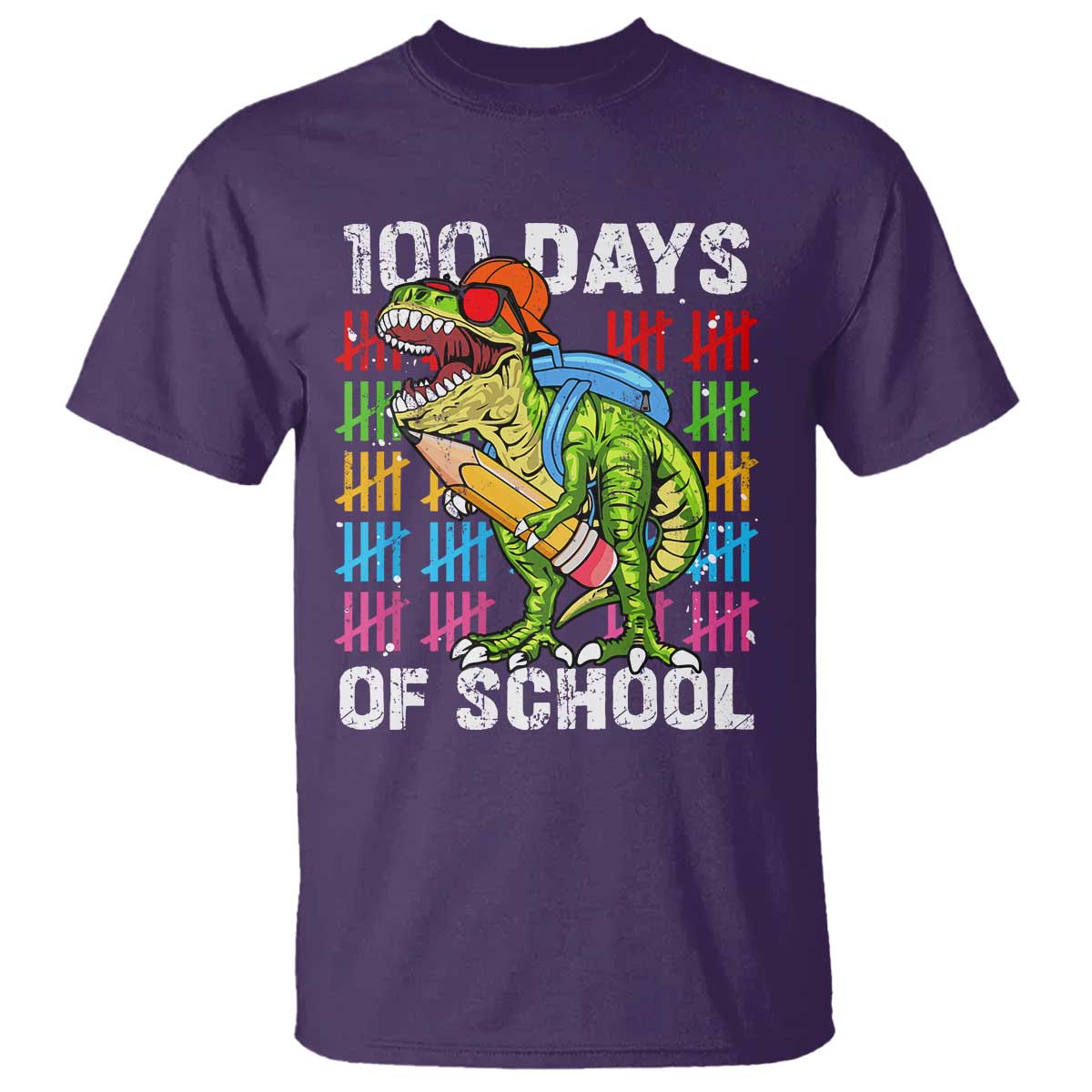 100th Day Of School T Shirt 100 Days Dino Dinosaur