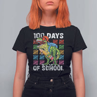 100th Day Of School T Shirt For Women 100 Days Dino Dinosaur