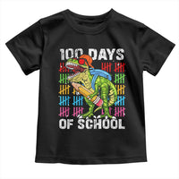 100th Day Of School Toddler T Shirt 100 Days Dino Dinosaur