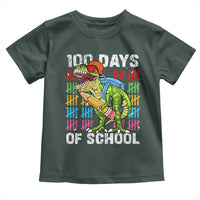 100th Day Of School Toddler T Shirt 100 Days Dino Dinosaur
