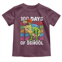 100th Day Of School Toddler T Shirt 100 Days Dino Dinosaur